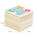 Conjunto de quebra-cabeças de madeira Montessori para crianças 1, 2, 3, 4 anos, brinquedos educativos