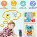 Conjunto de quebra-cabeças de madeira Montessori para crianças 1, 2, 3, 4 anos, brinquedos educativos