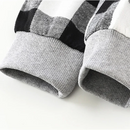 Casaco com touca xadrez para meninos