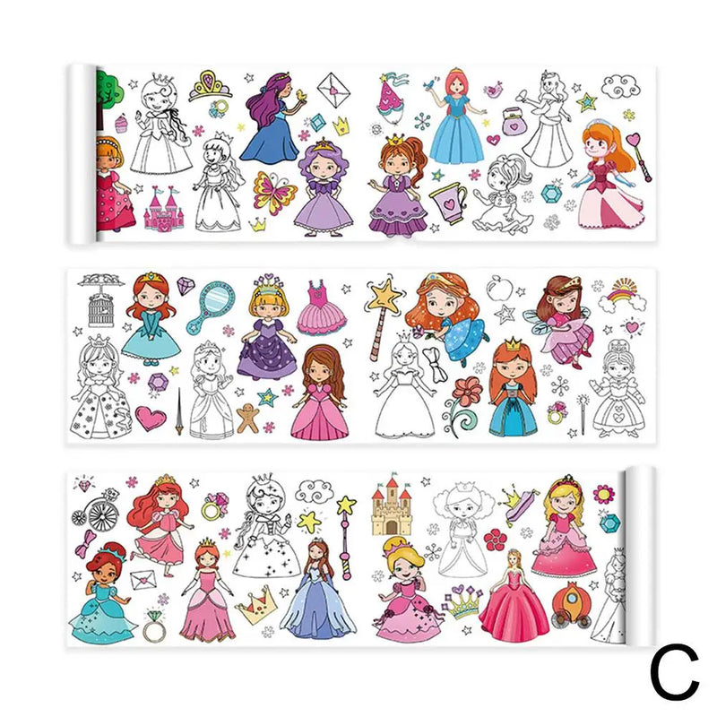 Rolo de desenho infantil, brinquedos educativos